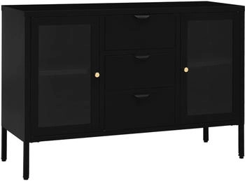 vidaXL Sideboard Stahl und Hartglas 105x70cm (336076)