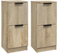 vidaXL Sideboards 2 Stk. Sonoma-Eiche 30x30x70 cm Holzwerkstoff