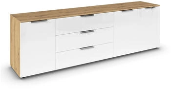 Rauch Flipp 200x61cm Glas weiß/artisaneiche