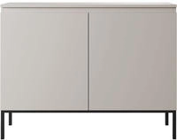 Bemmi - Sideboard Kommode 2-t&uuml;rig, Beige Mit Schwarzen Beinen, 100 Cm - Selsey