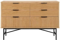 SalesFever Kommode "Visby Designer Kommode mit Stil" Eiche Echtholzfurnier