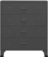 vidaXL Industrial Kommode mit Schubladen Anthrazit 78x40x93 cm Metall