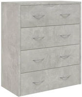 vidaXL Kommode mit 4 Schubladen 60x30,5x71 cm Betongrau