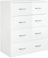 vidaXL Kommode mit 4 Schubladen 60x30,5x71 cm Hochglanz-Wei&szlig;