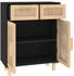 vidaXL Sideboard Massivholz Kiefer und Natur-Rattan 60x75cm (345637)