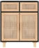 vidaXL Sideboard Massivholz Kiefer und Natur-Rattan 60x75cm (345637)