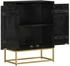 vidaXL Sideboard mit 2 Türen Gold Massivholz Mango 55x75cm (352042)