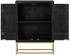 vidaXL Sideboard mit 2 Türen Gold Massivholz Mango 55x75cm (352042)