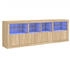 vidaXL Sideboard mit LED-Leuchten 202x67cm (3209011)