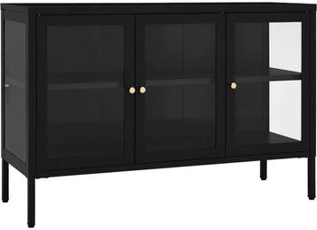vidaXL Sideboard Stahl und Glas 105x70cm (336067)