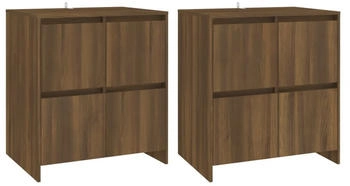 vidaXL Sideboards 2 Stk. Eiche Holzwerkstoff 70x75cm (3098096)