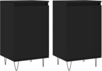 vidaXL Sideboards 2 Stk. Schwarz 40x35x70 cm Holzwerkstoff