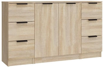 vidaXL Sideboards 3 Stk. Holzwerkstoff 30x70cm (3115838)