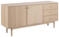 ACTONA GROUP Anrichte "Aston" Sideboard, Eiche/furnier, 2 T&uuml;ren, 2 B&ouml;den, 3