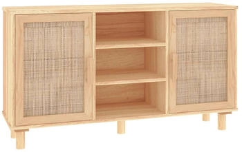 vidaXL Sideboard Massivholz Kiefer und Natur-Rattan 105x60cm (345641)