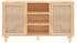 vidaXL Sideboard Massivholz Kiefer und Natur-Rattan 105x60cm (345641)