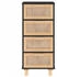 vidaXL Sideboard Massivholz Kiefer und Natur-Rattan 40x90cm (345643)
