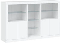 vidaXL Sideboard mit LED-Leuchten Wei&szlig; 162x37x100 cm