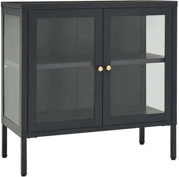 vidaXL Sideboard Stahl und Glas 70x70cm (336066)