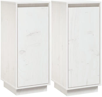 vidaXL Sideboards 2 Stk. Massivholz Kiefer 31,5x75cm (813353)
