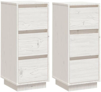 vidaXL Sideboards 2 Stk. Massivholz Kiefer 32x75cm (813368)