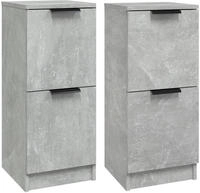 vidaXL Sideboards 2 Stk. Betongrau 30x30x70 cm Holzwerkstoff