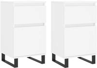 vidaXL Sideboards 2 Stk. Wei&szlig; 40x35x70 cm Holzwerkstoff
