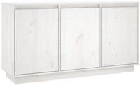 vidaXL Sideboard Wei&szlig; 111x34x60 cm Massivholz Kiefer