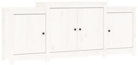 vidaXL Sideboard Wei&szlig; 164x37x68 cm Massivholz Kiefer