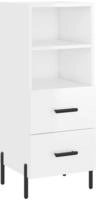 vidaXL Sideboard Hochglanz-Wei&szlig; 34,5x34x90 cm Holzwerkstoff