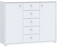 FORTE Kommode "Tempra, Kommode, 2 T&uuml;ren, 5 Schubk&auml;sten, viel Stauraum" Breite 108,8