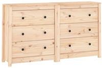 vidaXL Sideboard 140x35x80 cm Massivholz Kiefer