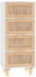 vidaXL Sideboard Massivholz Kiefer und Natur-Rattan 40x90cm (345642)