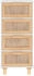 vidaXL Sideboard Massivholz Kiefer und Natur-Rattan 40x90cm (345642)