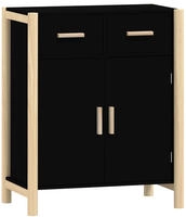 vidaXL Sideboard Schwarz 62x38x75 cm Holzwerkstoff