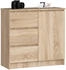 sonoma-eiche/sonoma-eiche: Akord Furniture Factory Jerry 80x77cm