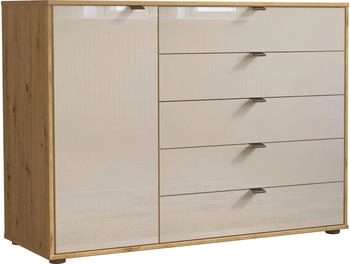 Wiemann Quito 120x86cm bianco-eiche/Glas champagner