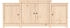vidaXL Sideboard Massivholz Kiefer 164x68cm (821492)