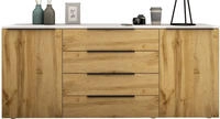 borchardt M&ouml;bel Sideboard "Tom, moderne Kommode mit dunklen Metallgriffen" 166cm, 2