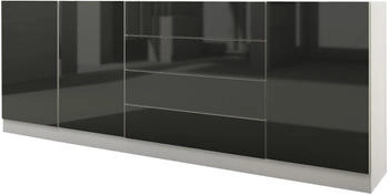 Borchardt-Möbel Vaasa 190x79cm weiß matt/schwarz hochglanz