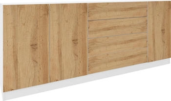 Borchardt-Möbel Vaasa 190x79cm weiß matt/eiche wotan