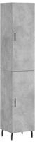 vidaXL Highboard Betongrau 34,5x34x180 cm Holzwerkstoff