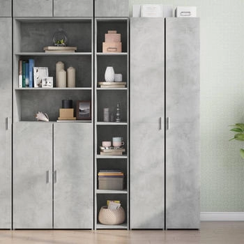 vidaXL Highboard betongrau 30 x 41 x 185 cm Holzwerkstoff (846414)
