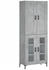 vidaXL Highboard betongrau 69,5 x 34 x 180 cm Holzwerkstoff (3199621)