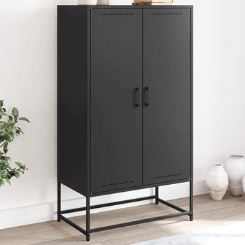vidaXL Highboard schwarz 68,5 x 38,5 x 123,5 cm Stahl (846494)