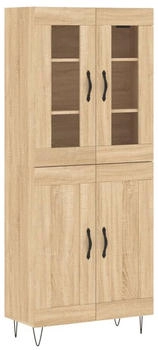 vidaXL Highboard Sonoma-Eiche 69,5 x 34 x 180 cm Holzwerkstoff (3198372)