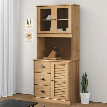vidaXL Highboard Vigo 78 x 40 x 175 cm Massivholz Kiefer (3188304)
