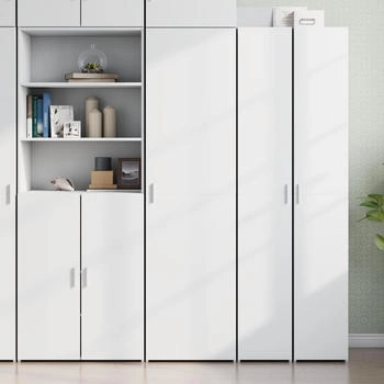 vidaXL Highboard weiß 50 x 42,5 x 185 cm Holzwerkstoff (3281413)