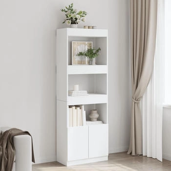 vidaXL Highboard weiß 63 x 33 x 180 cm Holzwerkstoff (3309600)