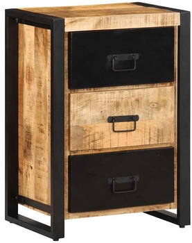 vidaXL Schubladenschrank 50 x 35 x 70 cm raues Massivholz Mango (4013583)